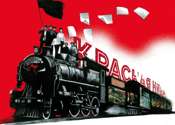 Como os bolcheviques usavam trens para propaganda